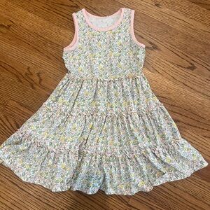Charming Floral Tiered Kids Dress